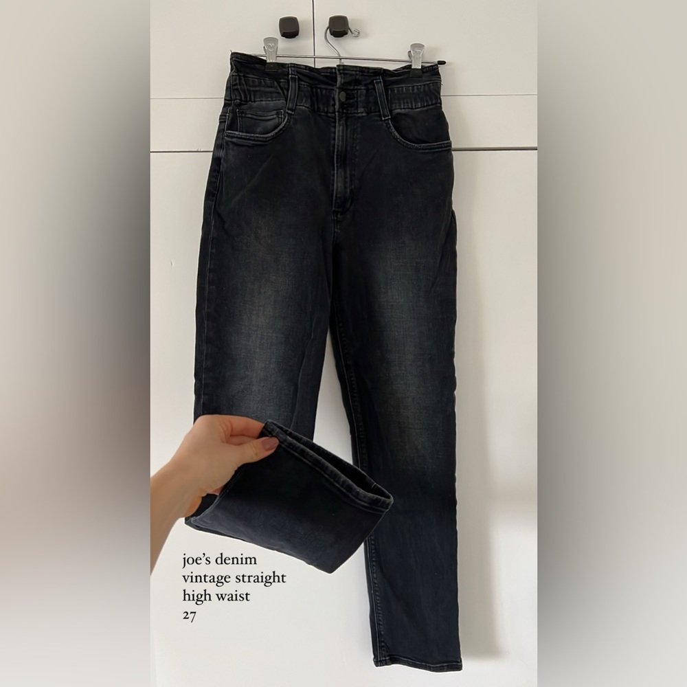 JOE’S Denim, black, high-waisted, ankle crop